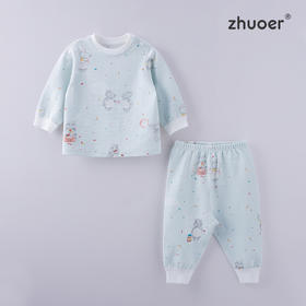 【秋冬贴身保暖德绒套装】卓儿宝宝打底衫纯棉家居服婴儿衣服自发热恒温 适合6个月-5岁