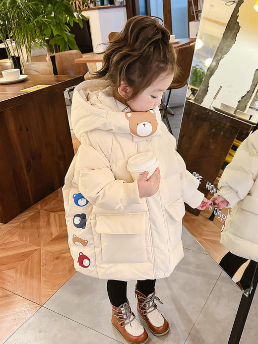 【宝宝棉服舒适柔软！冬季外套必备】女童棉衣冬装新款小女孩，棉袄洋气棉服儿童羽绒服冬季，手感柔软 保暖性好，亲肤舒适不扎皮肤-QQ 商品图0