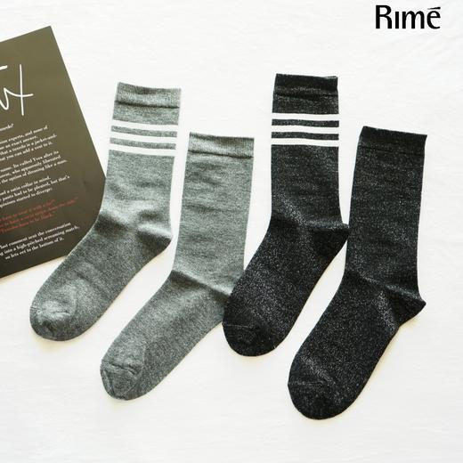 银丝左右不同堆堆女袜DU34613 商品图0