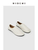 HIDEMI 小羊皮圆头松紧一脚蹬平底鞋 黑色/乳白色 商品缩略图5