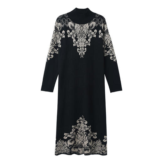 国风喜婆婆婚宴装，新款女秋冬季配大衣内搭大码针织连衣裙CC-SYX-8568 商品图4