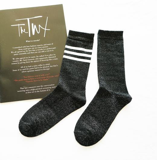 银丝左右不同堆堆女袜DU34613 商品图3