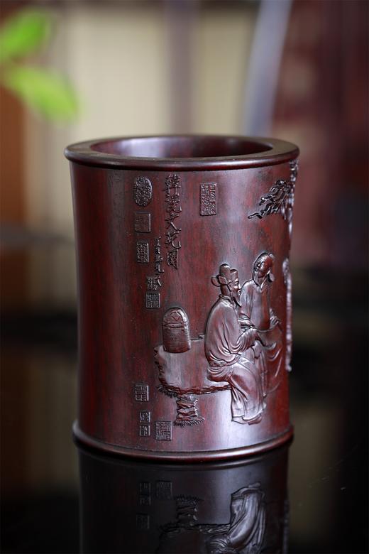 文苑图°黑檀笔筒大款&小款 商品图3