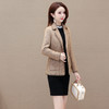 QYMLRX-KMB51-Y小香风西装短款外套女秋冬2023年新款小个子貂绒毛呢上衣 商品缩略图1