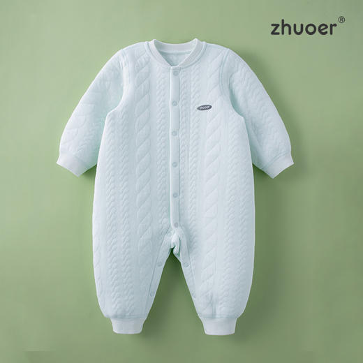 【秋冬三层保暖连体衣】卓儿宝宝空气层保暖家居服婴儿衣服外穿 适合3个月-2岁 商品图0