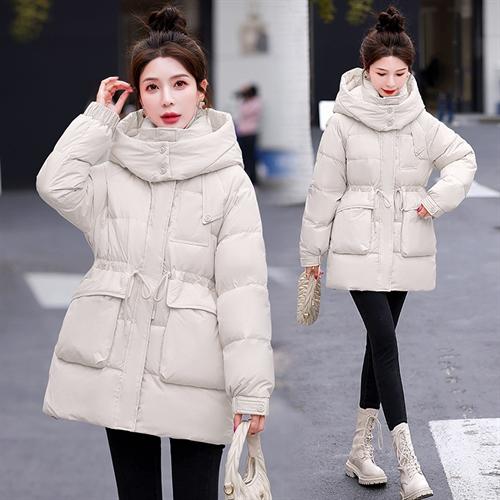 白鸭绒羽绒服连帽，面包服时尚收腰保暖外套HR-KJFD185 商品图2