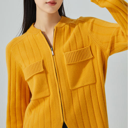 东黎 • 小山羊绒女士秋冬马尔代夫阳光拉链开衫 3390 商品图1