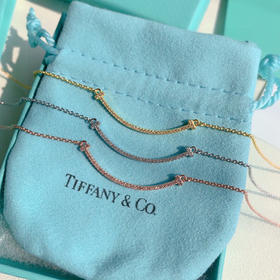 ti芙尼小号满钻笑脸项链