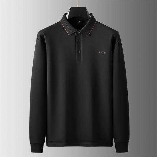 【新款DDA】大依优型大码加绒Polo衫翻领加肥加大休闲商务宽松弹力肥佬上衣打底男士 商品图1