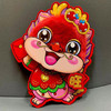 1对2024龙年红色毛绒生肖立体悬浮卡通贴纸新年门贴新年装饰用品 商品缩略图1