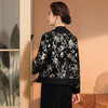 缠枝花纹提花外套，女改良唐装圆领长袖宽松外套女秋冬国风女装AYK-008 商品缩略图3