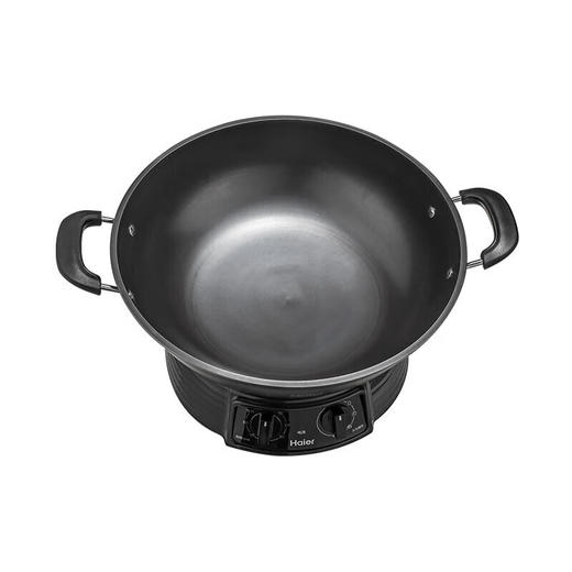 电炒锅34cm锅体304不锈钢 双旋钮控制 四段火力调节 HDC-DMZ3404 2100W304不锈钢 商品图1