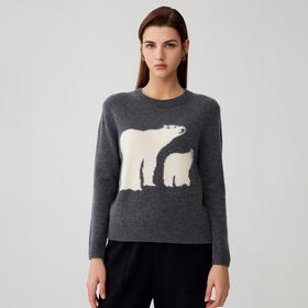 【卡通款羊绒衫】羊绒世家秋冬新品女士100%山羊绒内搭保暖针织衫