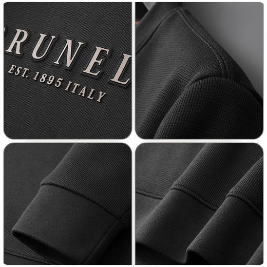 【新款DDA】大依优型大码加绒卫衣加肥加大休闲商务宽松弹力肥佬上衣打底男士 商品图3