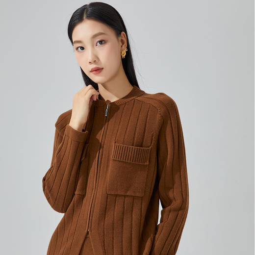 东黎 • 小山羊绒女士秋冬马尔代夫阳光拉链开衫 3390 商品图7
