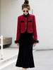 DD-粗花呢套装冬显瘦小香风两件套裙 商品缩略图0