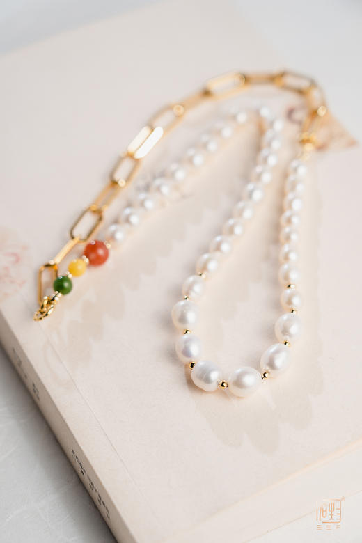 天然小巴洛克珍珠彩宝国风多用链+梅兰竹菊多用吊牌 商品图10