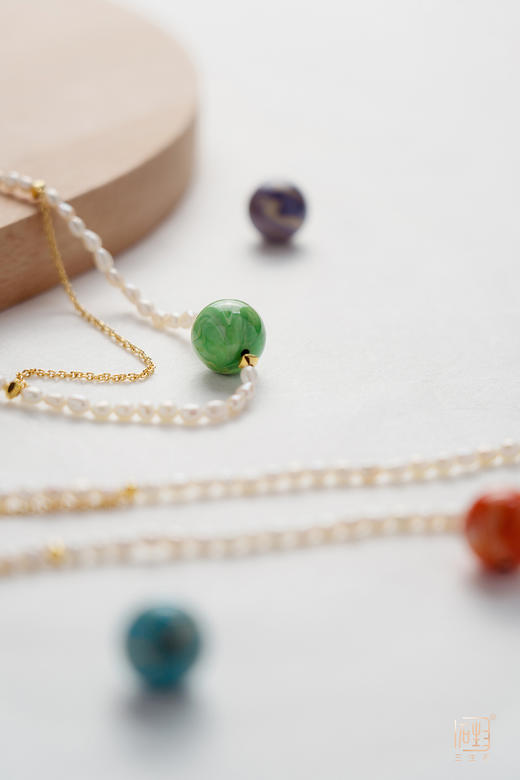 三生石--五行色小米珠金属设计链 商品图5