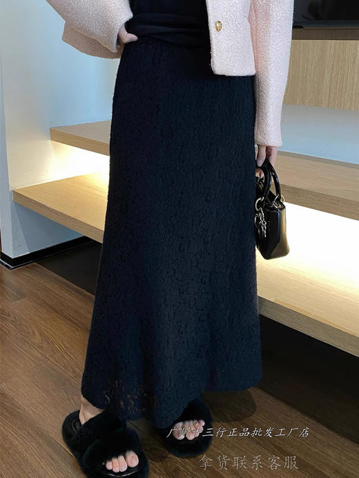 秋冬百搭蕾丝加厚裙 商品图2