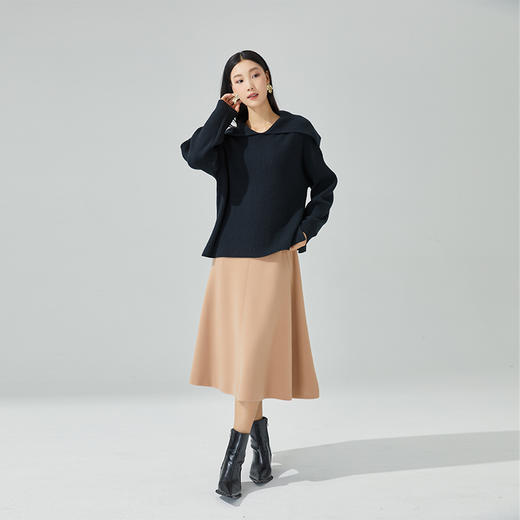 东黎 • 小山羊绒女士秋冬马尔代夫阳光翻领套头衫 3413 商品图7