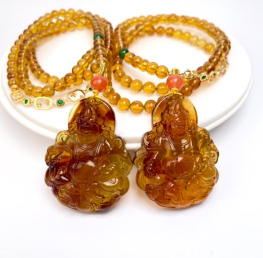 缅珀精雕黄财神 商品图0