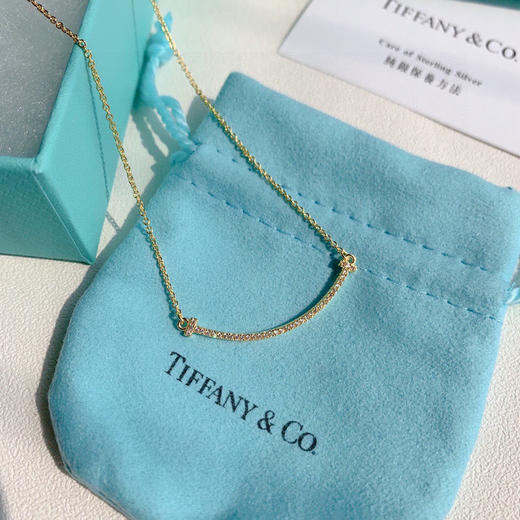 ti芙尼小号满钻笑脸项链 商品图4