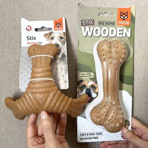 两只福狸木塑洁齿玩具 商品图0