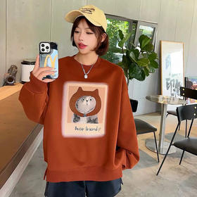 女装23秋冬圆领猫猫刺绣加绒卫衣2223-760167▲