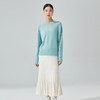 DWBS3394AN小山羊绒 东黎羊绒 马尔代夫阳光·白沙滩 女士针织插肩圆领羊绒衫 商品缩略图3