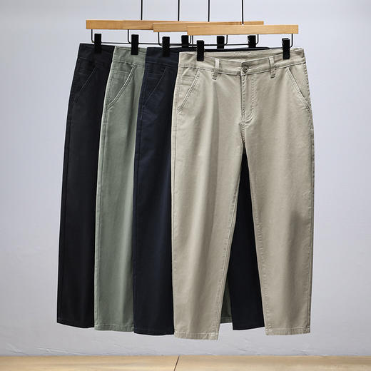 纯棉【新款DQ】大依优型大码男装收腿休闲裤加肥加大号肥佬宽松大号休闲长裤水洗棉 商品图1