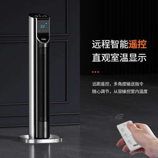 海尔（Haier） 取暖器2210A家用立式暖气暖风机取暖器客厅卧室制热风机电暖器节能省电定时摇头浴室烤火器 加高 商品图2