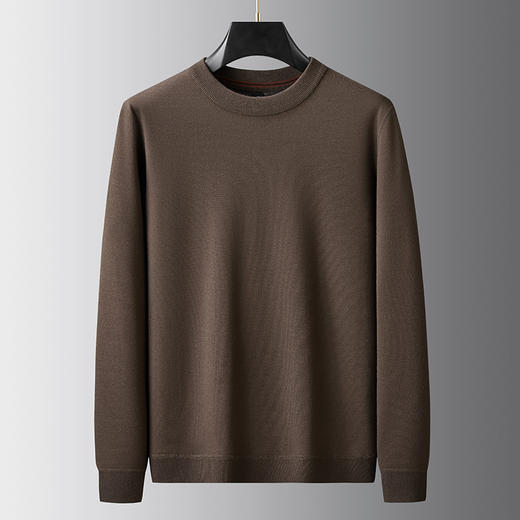 【新款DDA】大依优型大码羊毛加绒圆领针织衫休闲加肥加大男士胖子大码内搭上衣打底衫毛衣 商品图2