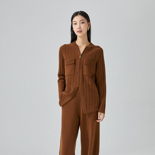 东黎 • 小山羊绒女士秋冬马尔代夫阳光拉链开衫 3390 商品图8