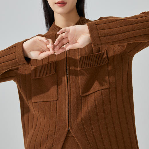 东黎 • 小山羊绒女士秋冬马尔代夫阳光拉链开衫 3390 商品图6