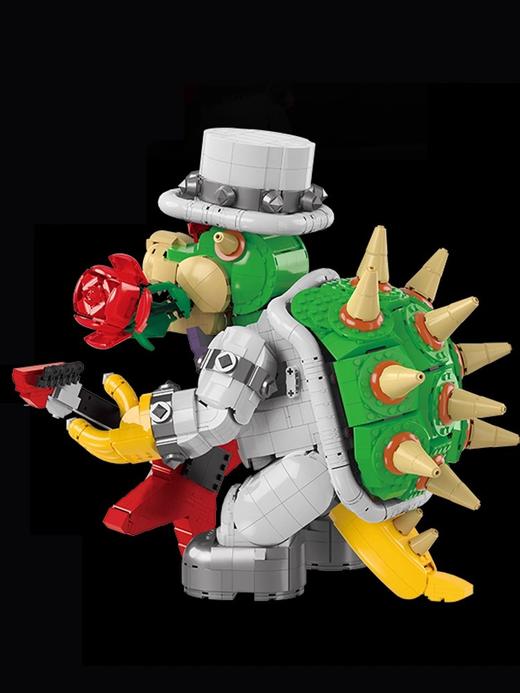 【万高】礼服酷霸王积木大型拼装玩具超级马里奥摆件高难度模型礼物男 商品图1