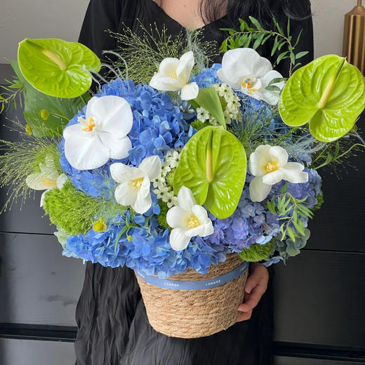 沿海之恋（蓝绣球抱抱桶） 商品图0