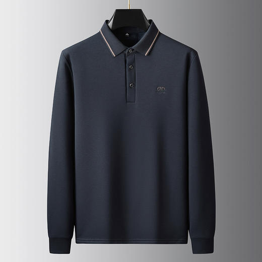 【新款DDA】大依优型大码加绒Polo衫翻领加肥加大休闲商务宽松弹力肥佬上衣打底男士 商品图1