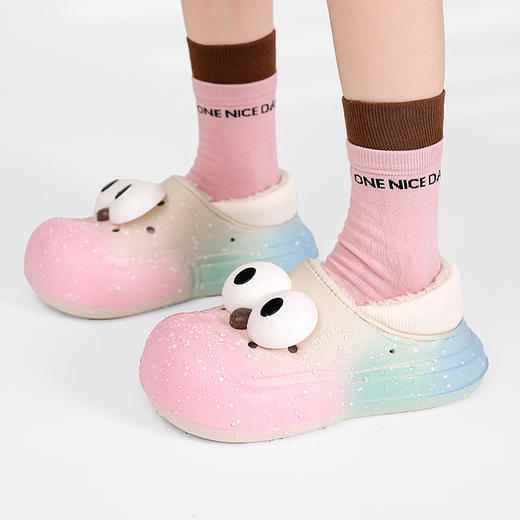 初选 星空色大眼蛙卡通棉拖 商品图7