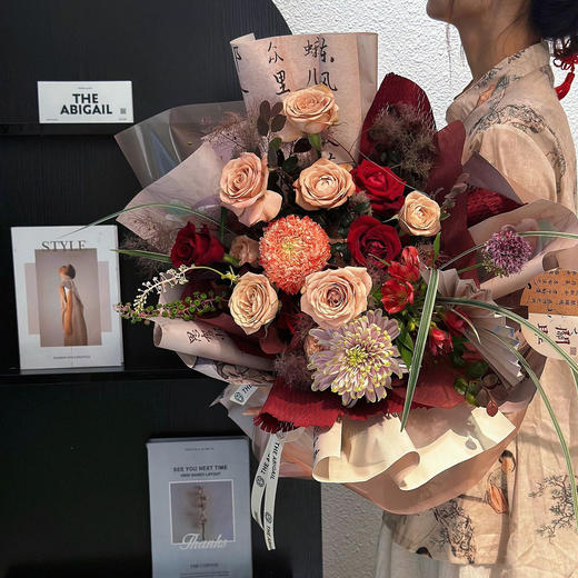 诗的旨意--红色系玫瑰混搭 商品图1