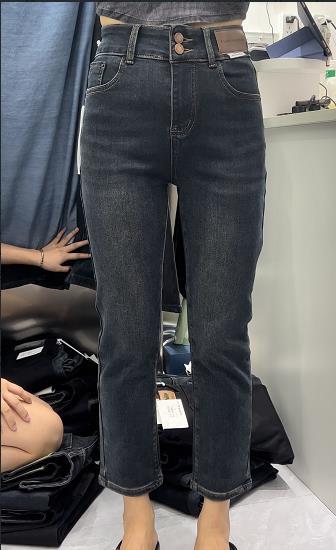 冬季派对复兴-复合绒基础烟管牛仔裤 154872451 商品图1