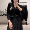 罗意威 LOEWE 女士字母挂饰V领针织开衫 商品缩略图2