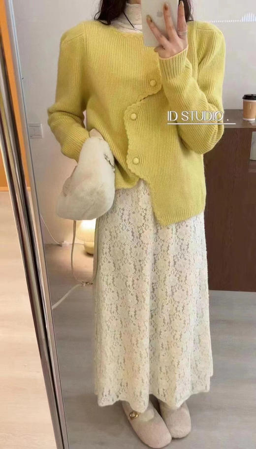 秋冬百搭蕾丝加厚裙 商品图1