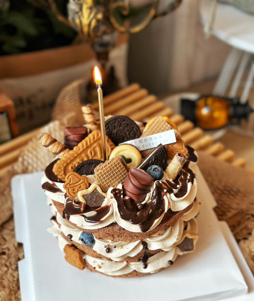 新派阿华田蛋糕，法芙娜巧克力蛋糕体，芒果香蕉夹心，满满巧克力装饰， 超幸福超满足 商品图2