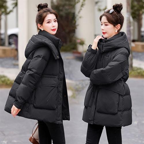 白鸭绒羽绒服连帽，面包服时尚收腰保暖外套HR-KJFD185 商品图4