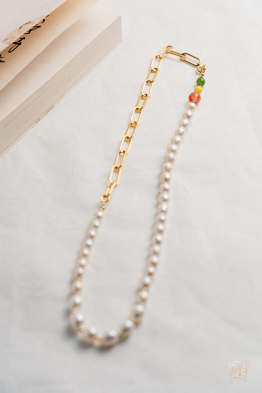 天然小巴洛克珍珠彩宝国风多用链+梅兰竹菊多用吊牌 商品图11