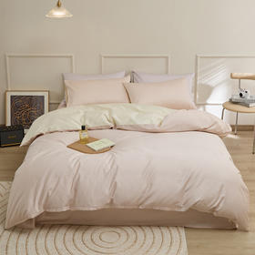 【四件套纯棉全棉冬被】北欧风100支长绒棉简约纯色床上被套