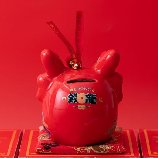 2024春节国潮龙年吉祥物陶瓷存钱罐虎福临门创意车载礼品摆件 商品图6