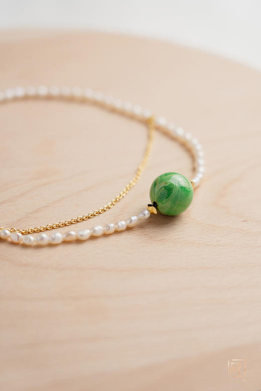 三生石--五行色小米珠金属设计链 商品图2