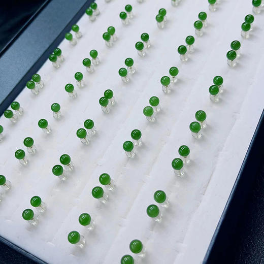 18K金碧玉6mm耳钉 CR 商品图1