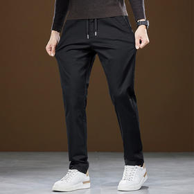 纯棉【新款DQ】大依优型大码男装松紧腰休闲裤加肥加大号肥佬宽松大号休闲长裤水洗棉